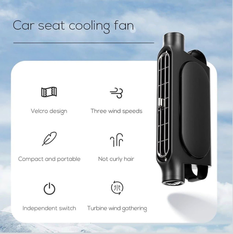 پنکه خنککننده صندلی خودرو USB سه فن سایلنت